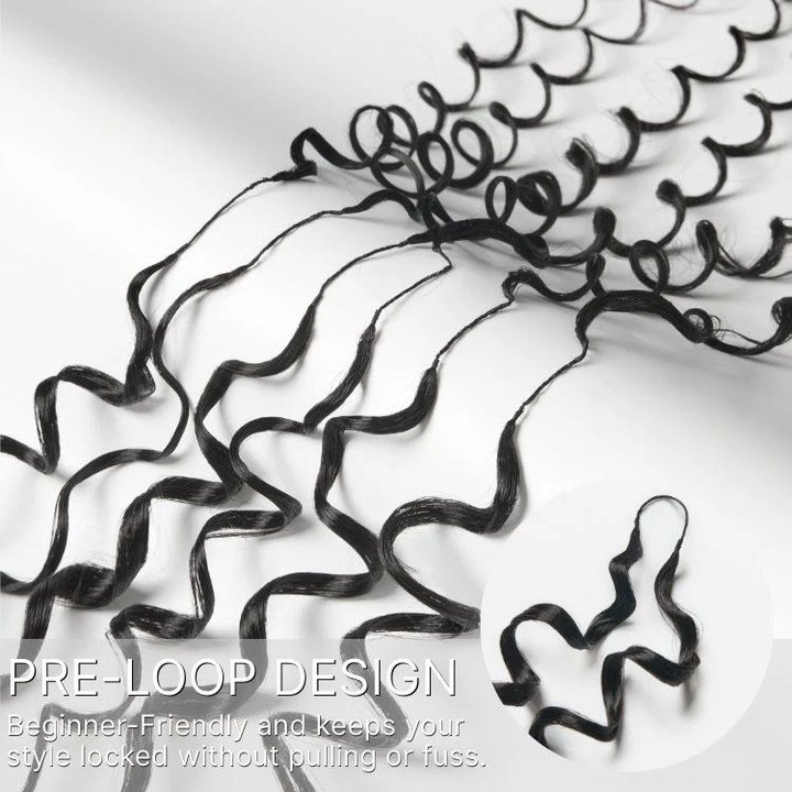 Pre-Separated Feather Human Crochet Hair Deep Wave